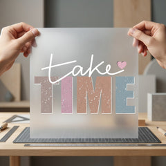 Take Time Retro Affirmation Retro Ready to Press DTF Transfer for Dtf