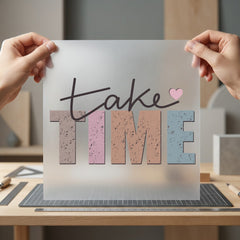 Take Time Retro Affirmation Retro Ready to Press DTF Transfer for Dtf