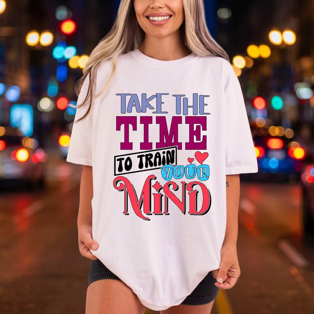 Take Time Train Mind Retro Ready to Press DTF Transfer for Dtf