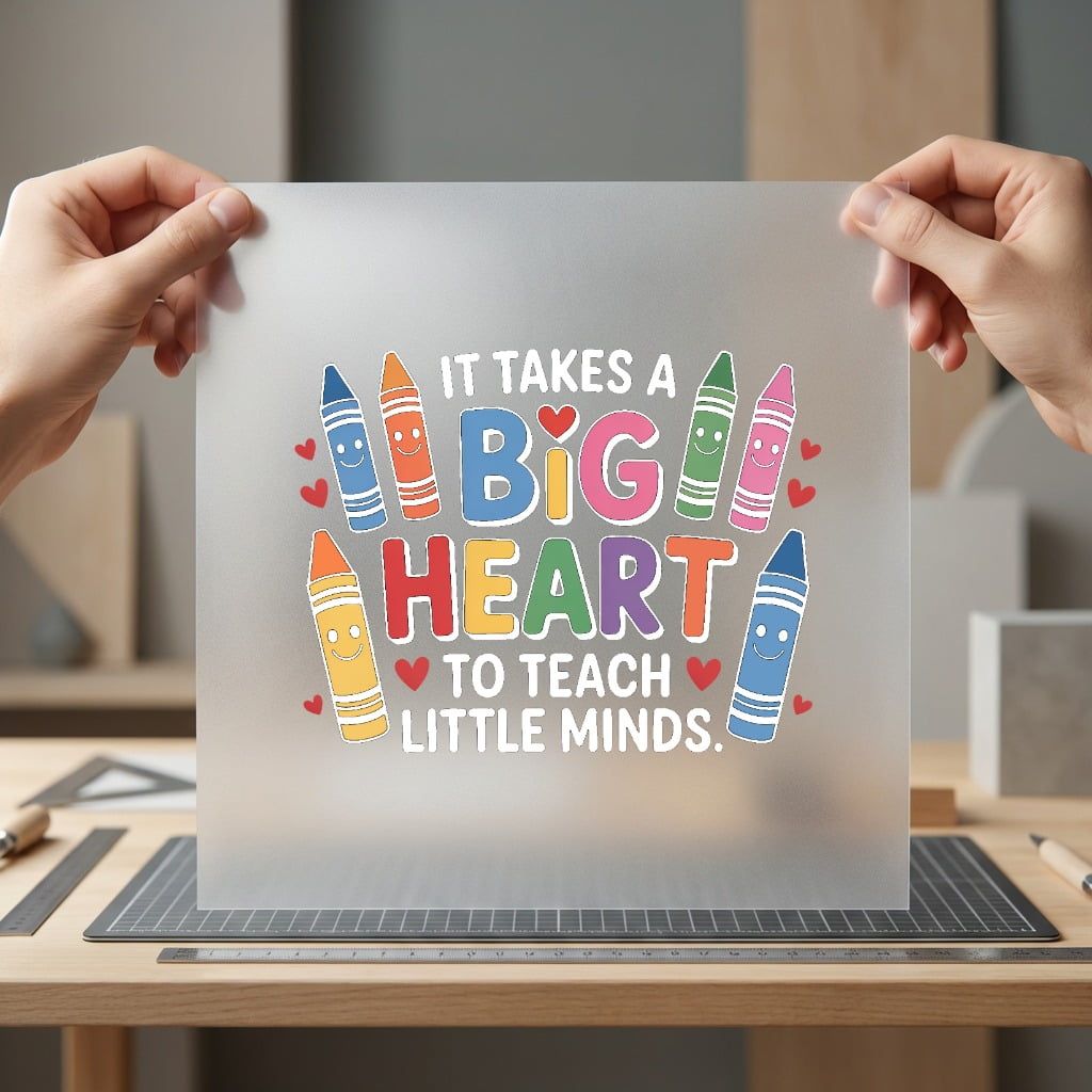 Takes Big Heart Teach Teacher Ready to Press DTF Transfer for Dtf