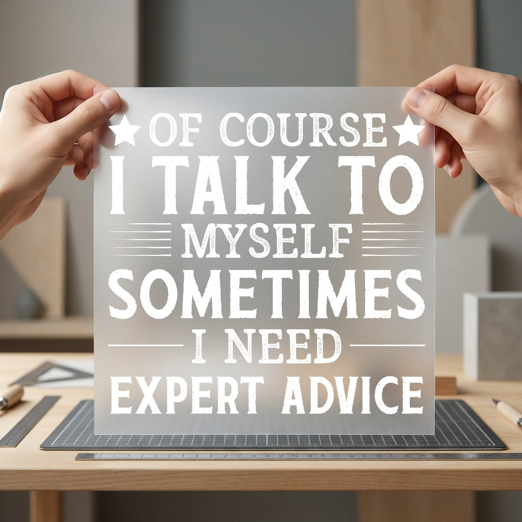 Talk Myself Expert Advice Usa Funny Ready to Press DTF Transfer for Dtf