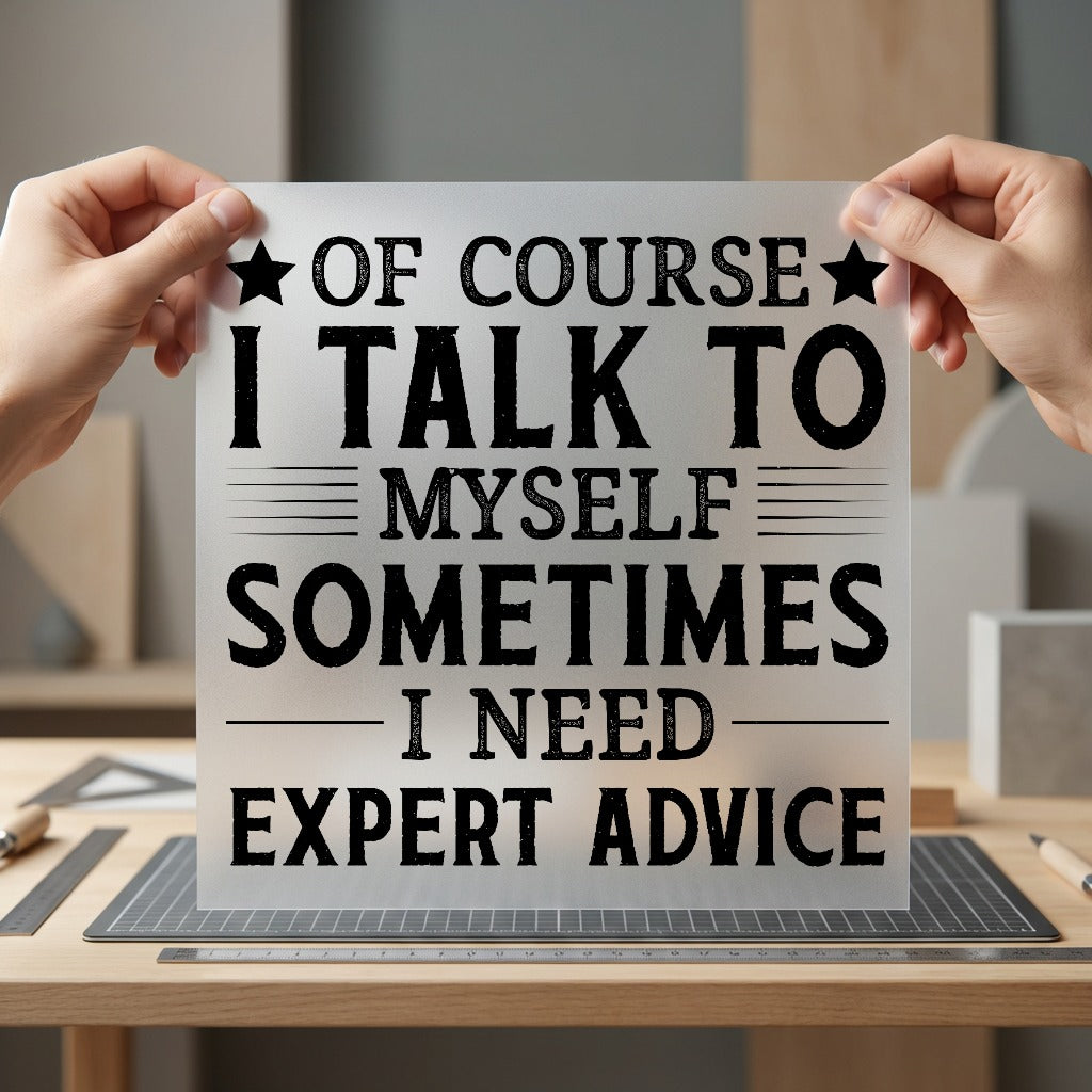 Talk Myself Expert Advice Usa Funny Ready to Press DTF Transfer for Dtf