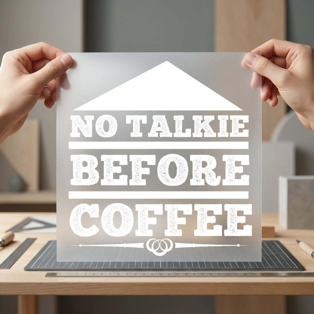 Talkie Before Coffee Humorous Funny Sarcastic Ready to Press DTF Transfer for Dtf