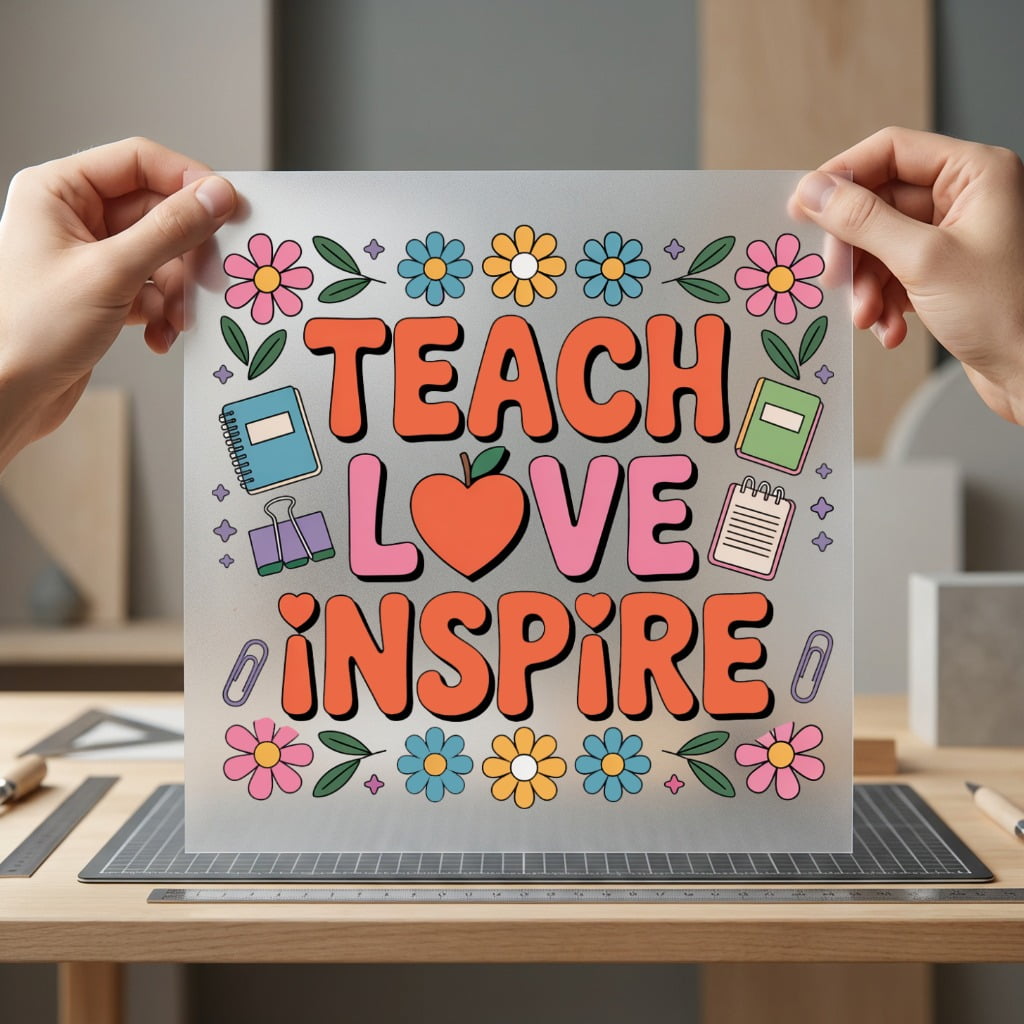 Teach Love Inspire Retro Teacher Retro Ready to Press DTF Transfer for Dtf