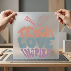 Teach Love Inspire Retro Teacher Vintage Ready to Press DTF Transfer for Dtf
