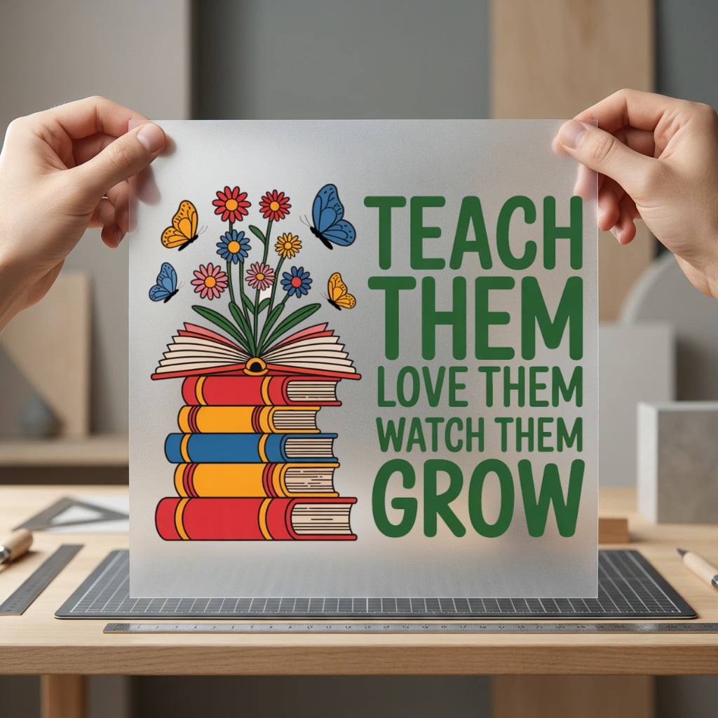 Teach Them Love Watch Teacher Ready to Press DTF Transfer for Dtf
