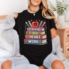Teaching Heart Work Teacher Teacher Ready to Press DTF Transfer for Dtf