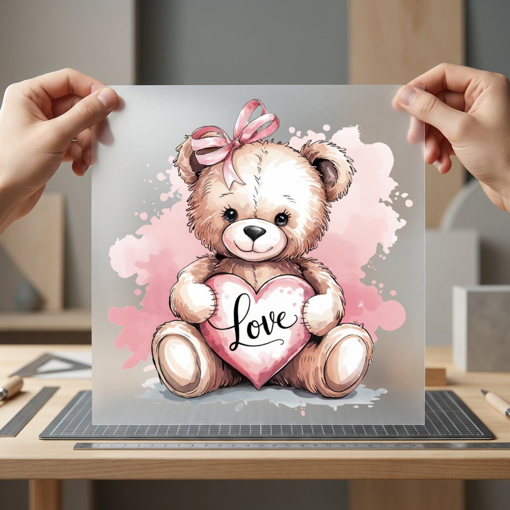 Teddy Bear Love Kawaii Valentine Ready to Press DTF Transfer for Dtf