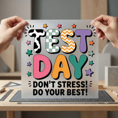 Test Day Retro School Teacher Retro Ready to Press DTF Transfer for Dtf