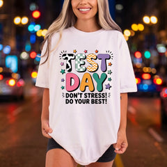 Test Day Retro School Teacher Retro Ready to Press DTF Transfer for Dtf