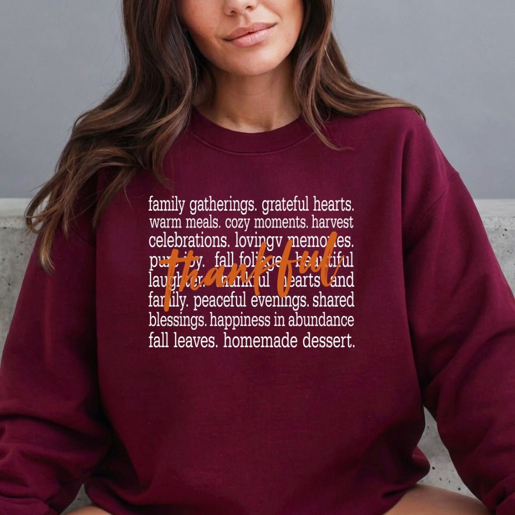 Thankful Hearts | Gratitude & Blessings Sweatshirt - Luckets.com