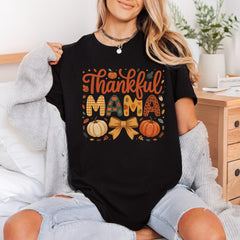 Thankful Mama Autumn Harvest Thanksgiving Autumn Ready to Press DTF Transfer for Dtf