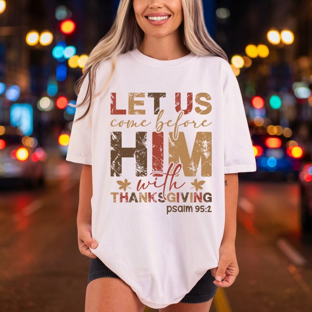 Thanksgiving Scripture Psalm Rustic Faith Bible Ready to Press DTF Transfer for Dtf