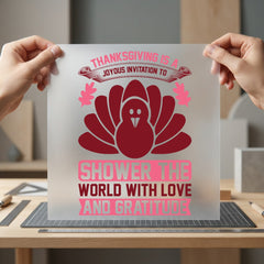 Thanksgiving Turkey Love Quote Faith Prayer Ready to Press DTF Transfer for Dtf