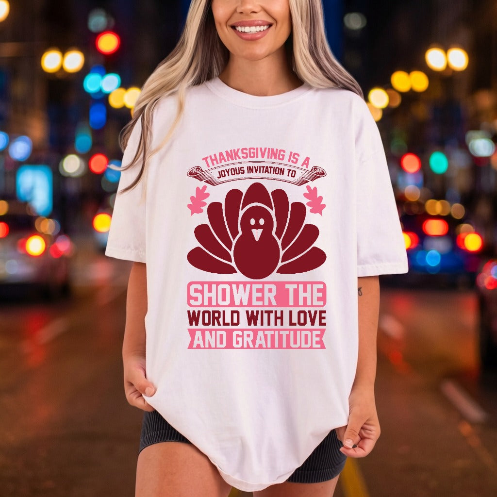 Thanksgiving Turkey Love Quote Faith Prayer Ready to Press DTF Transfer for Dtf