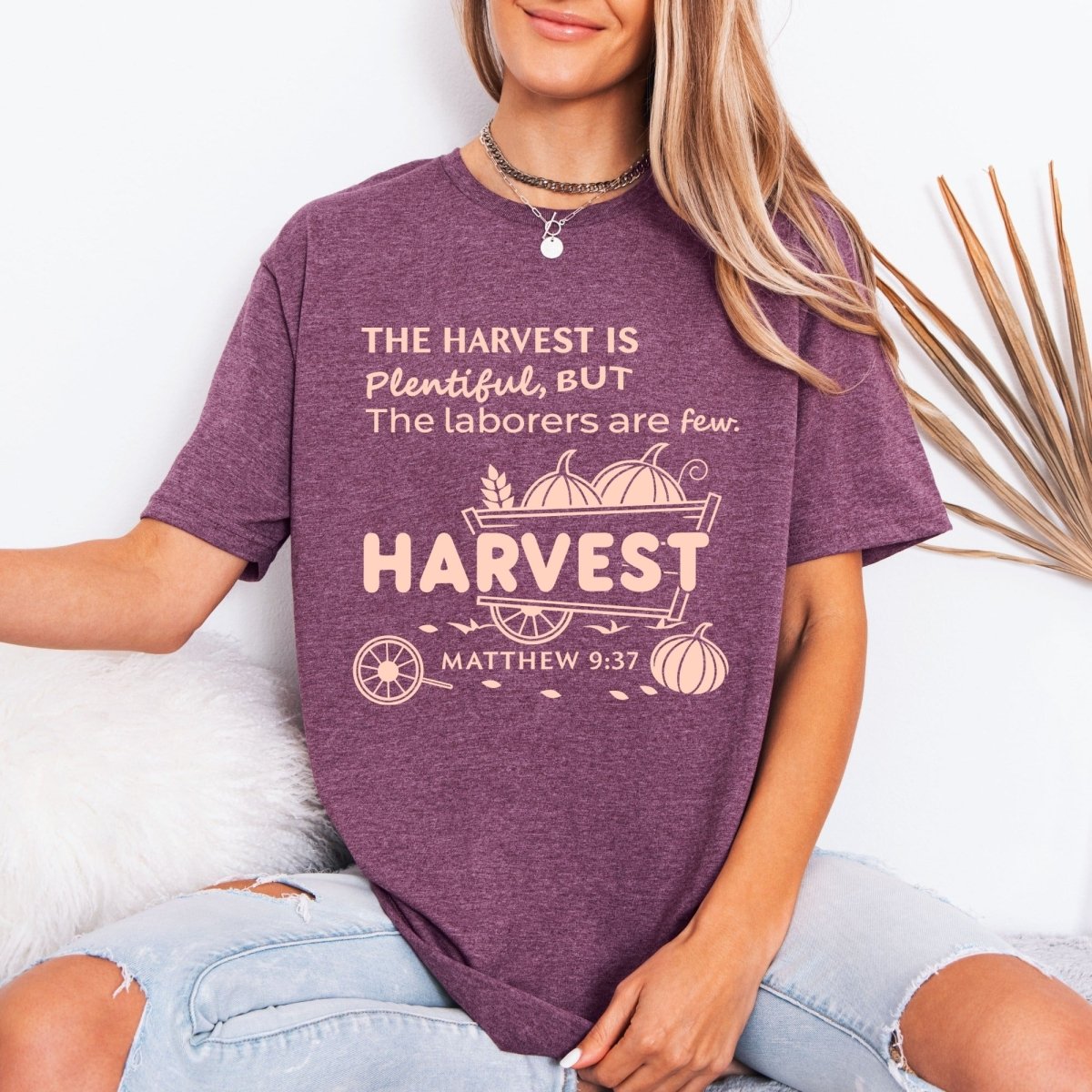 The Harvest Is Plentiful | Matthew 9:37 Faith Tee - Luckets.com