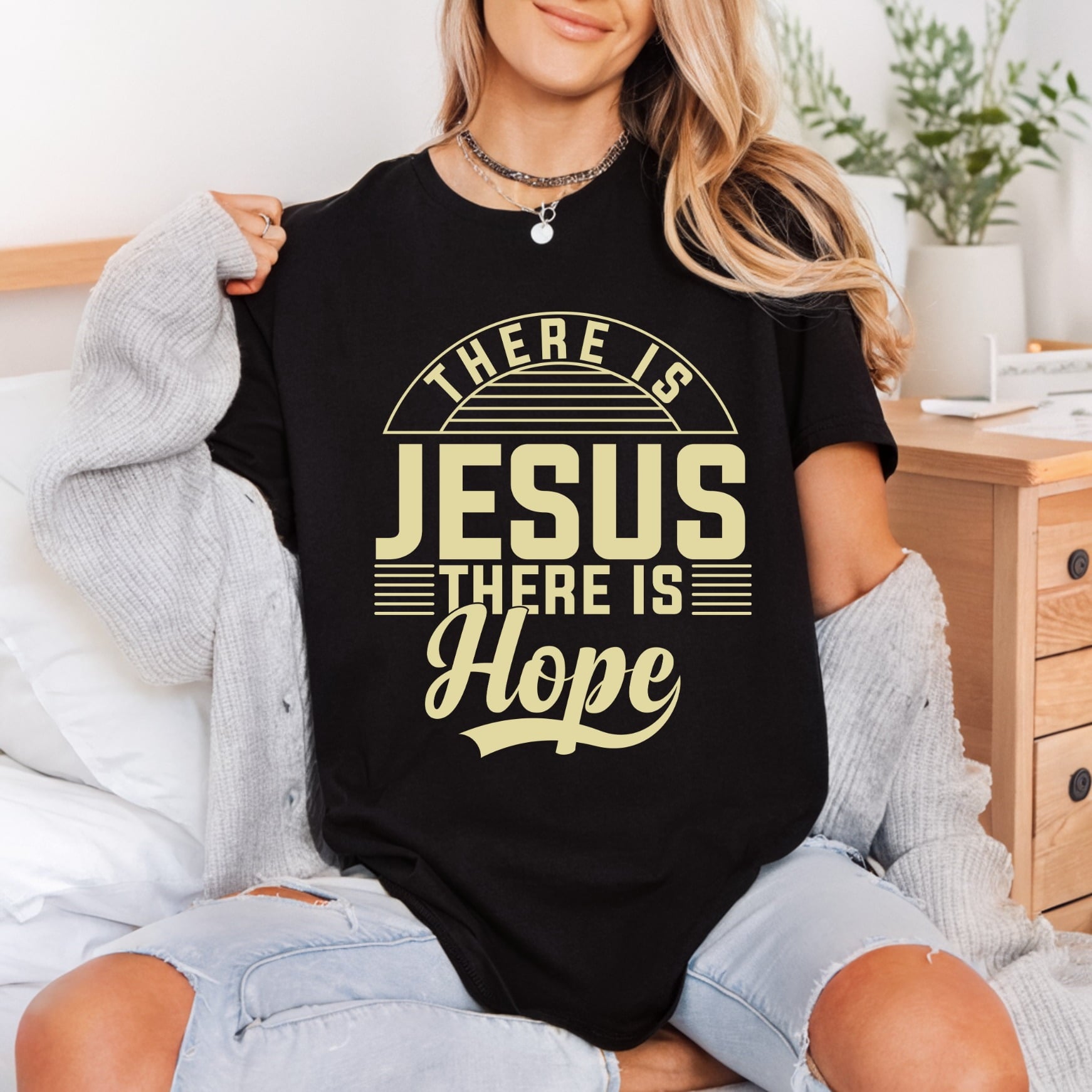 There Jesus Hope Christian Christian Faith Ready to Press DTF Transfer for Dtf
