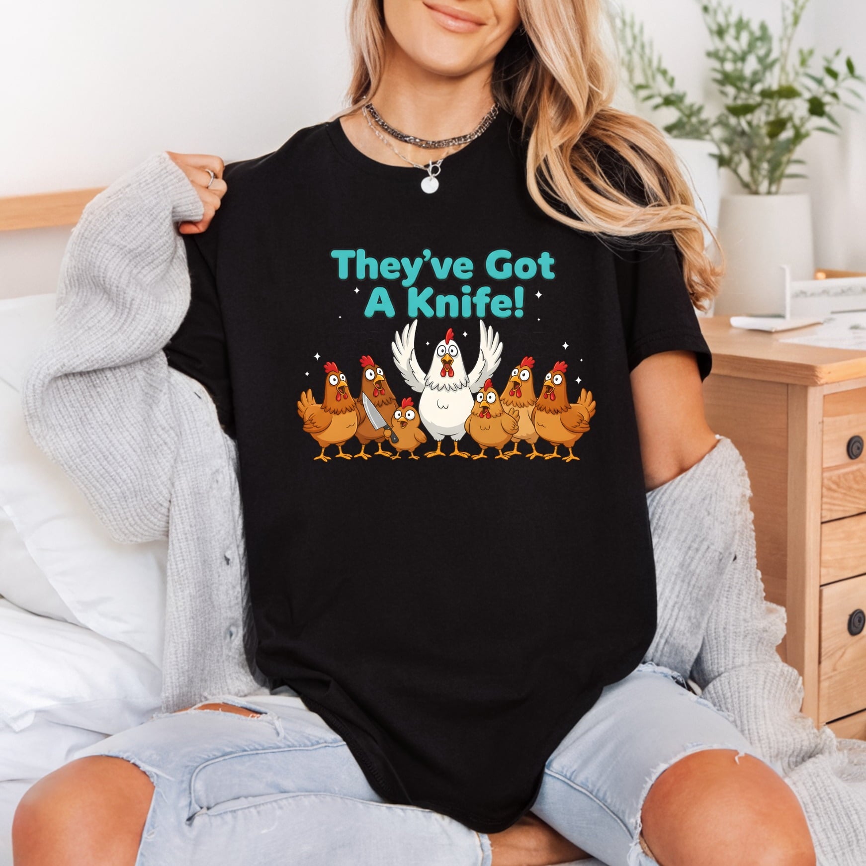 They Got Knife Funny Funny Sarcastic Ready to Press DTF Transfer for Dtf