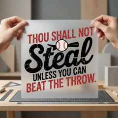 Thou Shall Not Steal Dad Grandpa Ready to Press DTF Transfer for Dtf