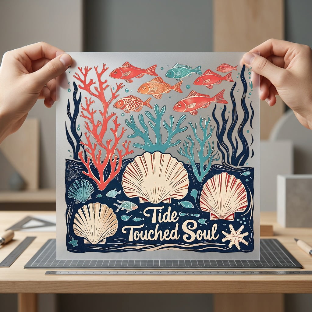 Tide Touched Soul Ocean Marine Vintage Ready to Press DTF Transfer for Dtf