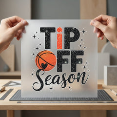 Tip Off Season Basketball Winter Mom Ready to Press DTF Transfer for Dtf