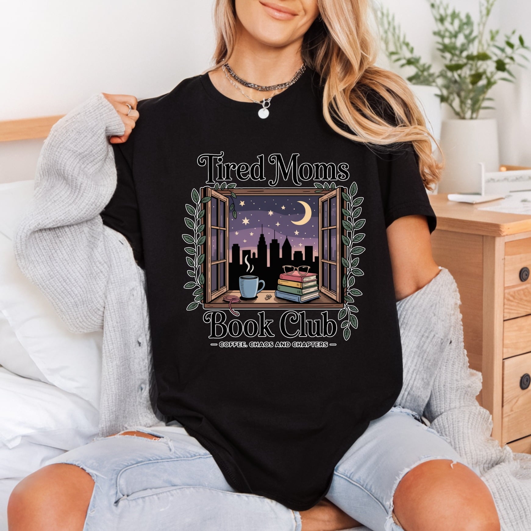 Tired Moms Book Club Mom Funny Ready to Press DTF Transfer for Dtf