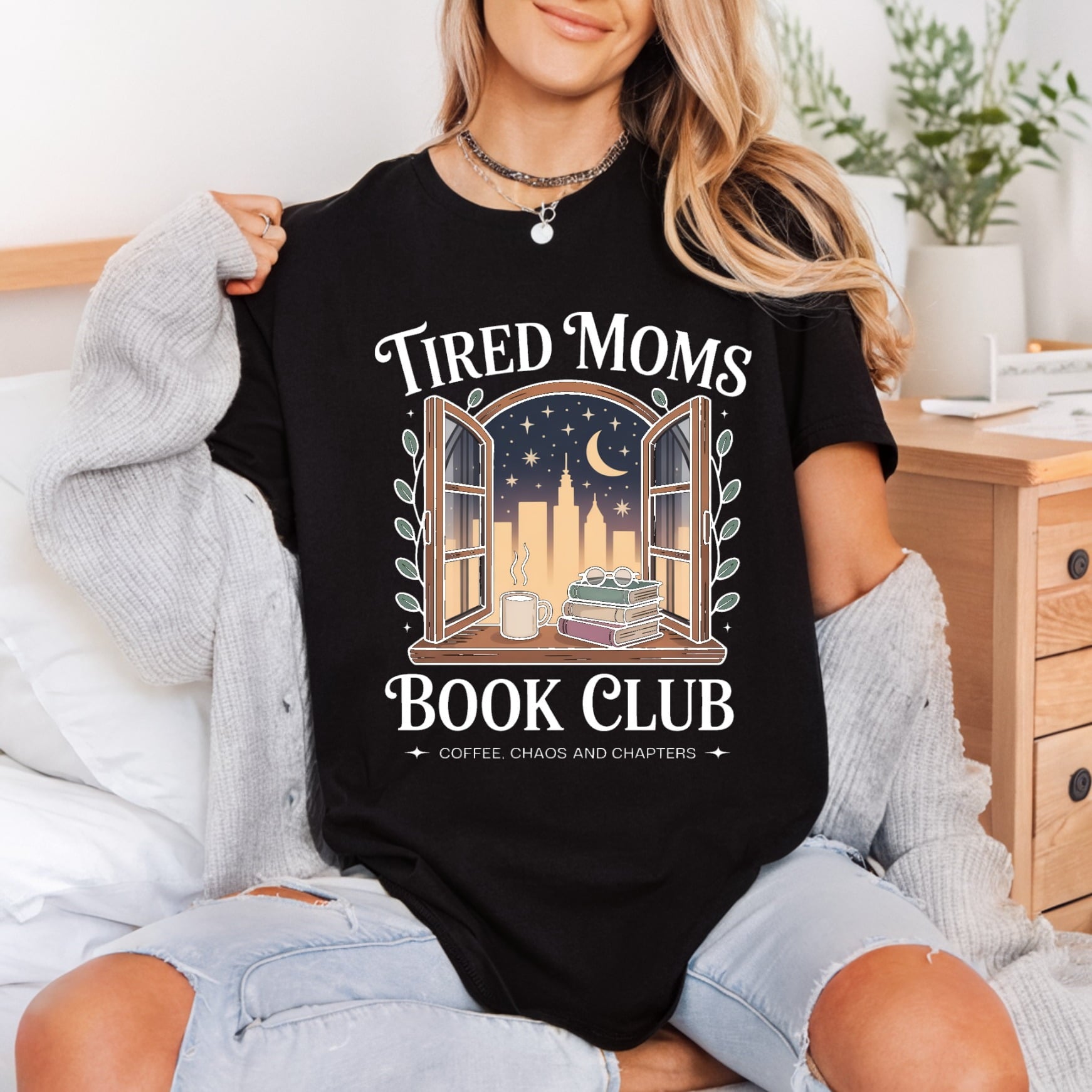 Tired Moms Book Club Mom Funny Ready to Press DTF Transfer for Dtf