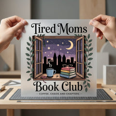 Tired Moms Book Club Mom Funny Ready to Press DTF Transfer for Dtf