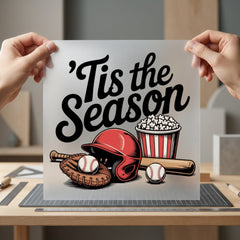 Tis Season Baseball Sports Retro Fitness Ready to Press DTF Transfer for Dtf