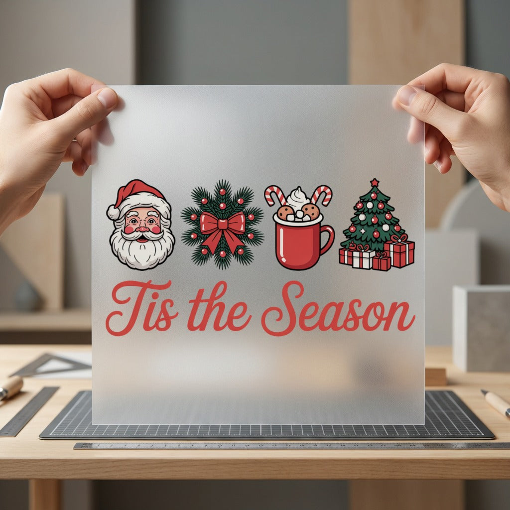 Tis Season Christmas Diy Christmas Ready to Press DTF Transfer for Dtf