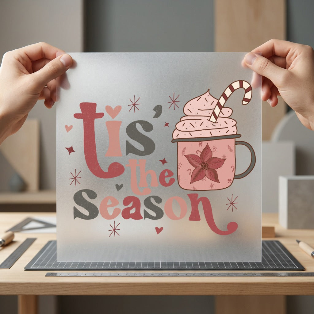 Tis Season Christmas Retro Christmas Vintage Ready to Press DTF Transfer for Dtf