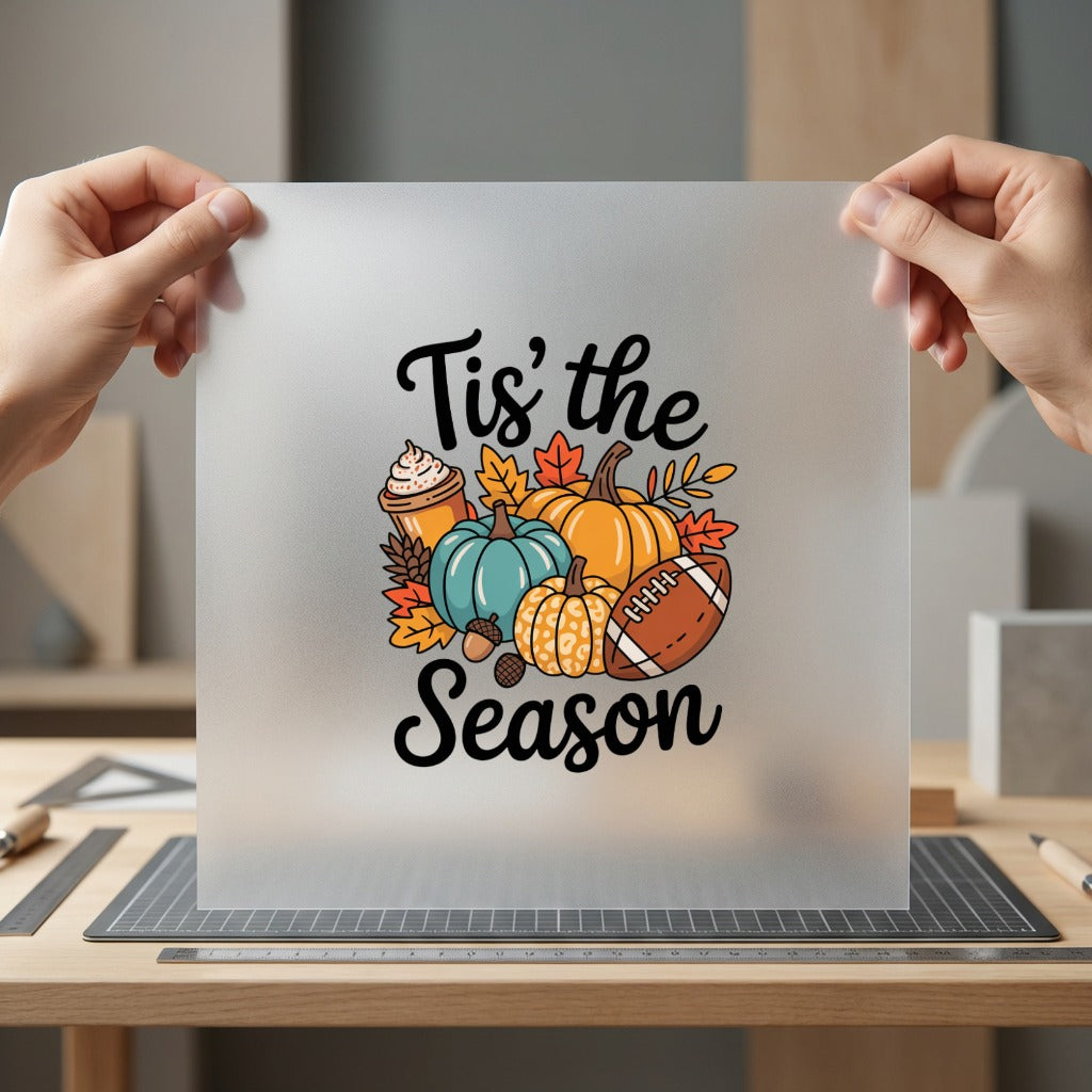 Tis Season Fall Autumn Halloween Thanksgiving Ready to Press DTF Transfer for Dtf