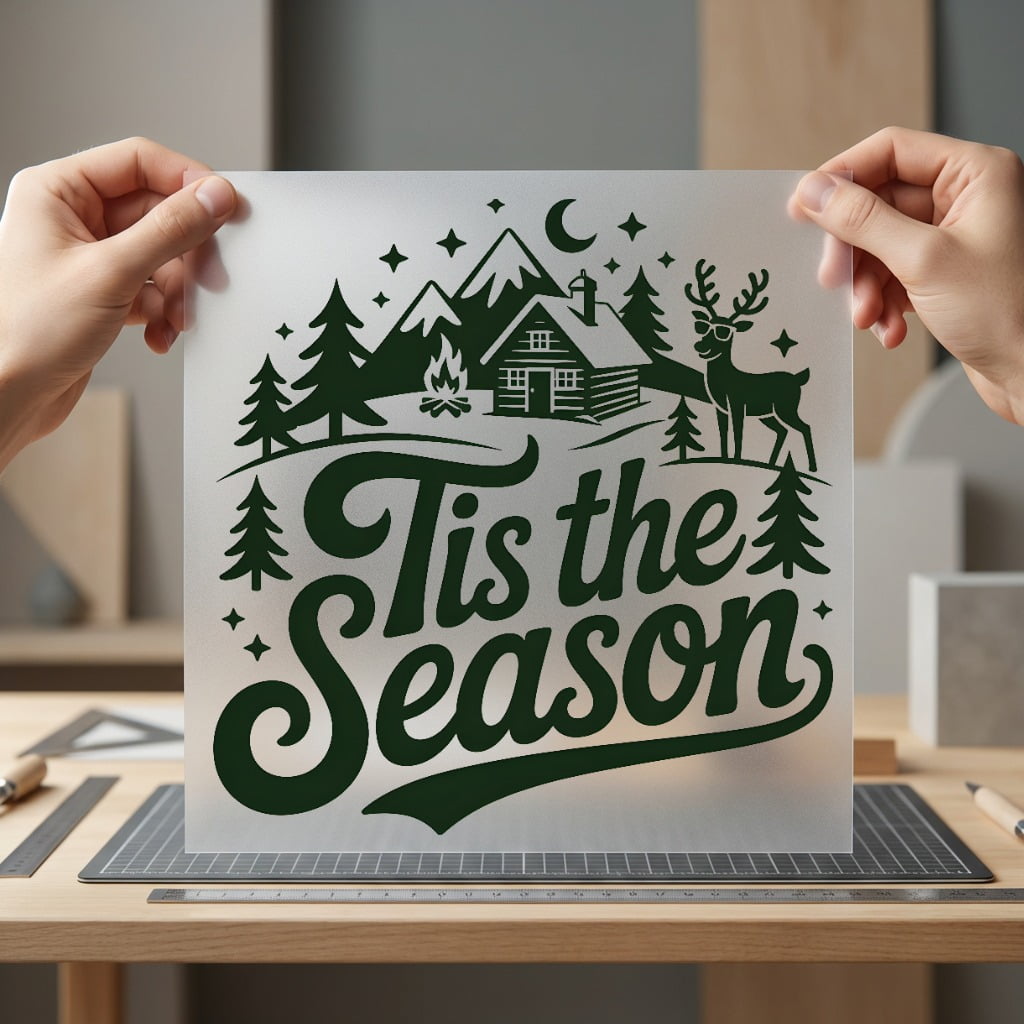 Tis Season Winter Cabin Christmas Winter Ready to Press DTF Transfer for Dtf