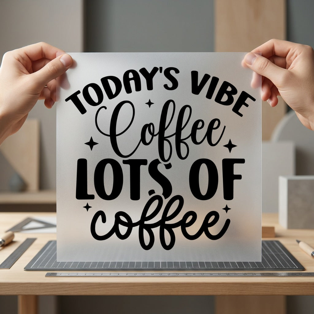 Today Vibe Coffee Lover Funny Sarcastic Ready to Press DTF Transfer for Dtf