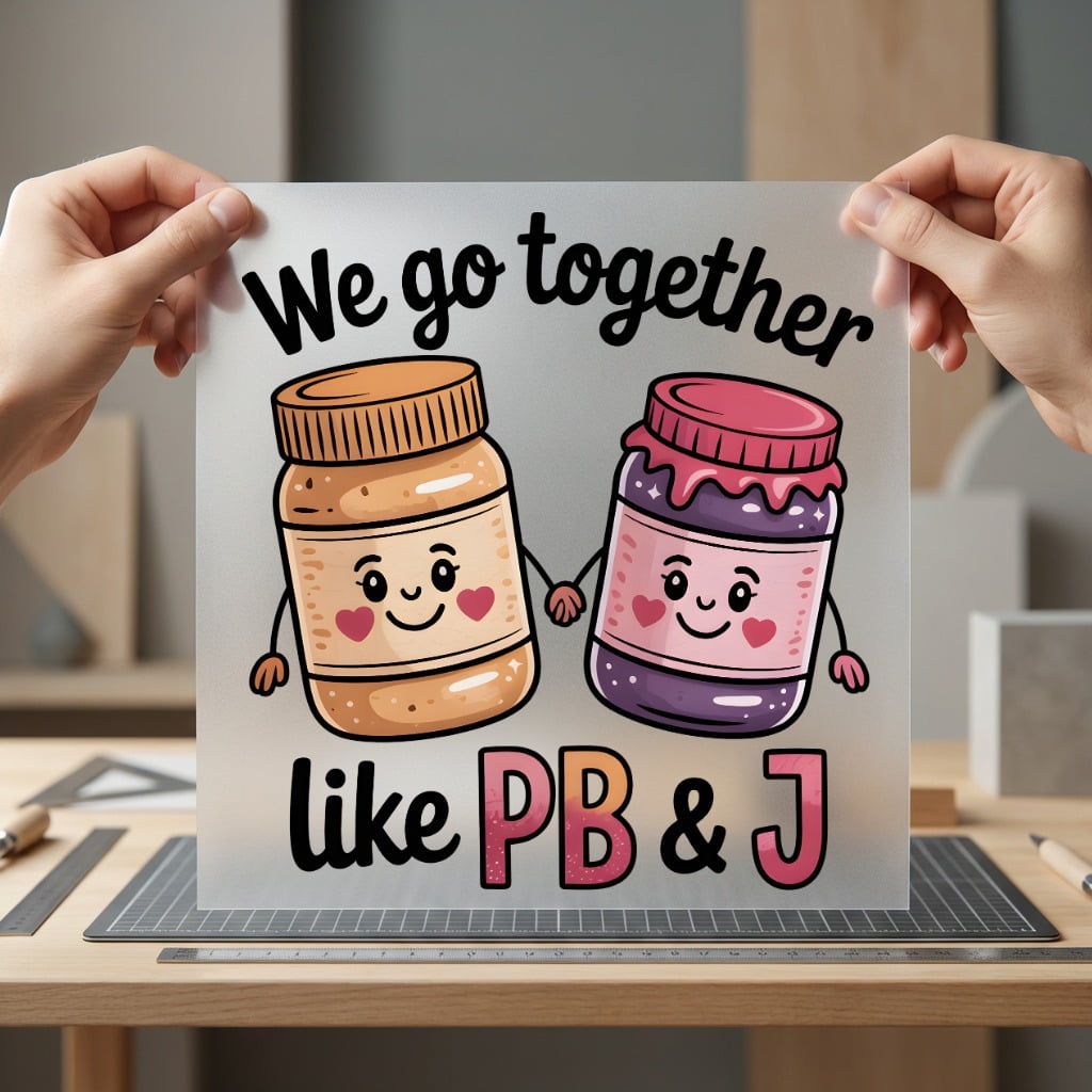 Together Like Food Diy Valentine Funny Ready to Press DTF Transfer for Dtf