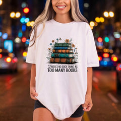 Too Many Books Cozy Vintage Retro Ready to Press DTF Transfer for Dtf