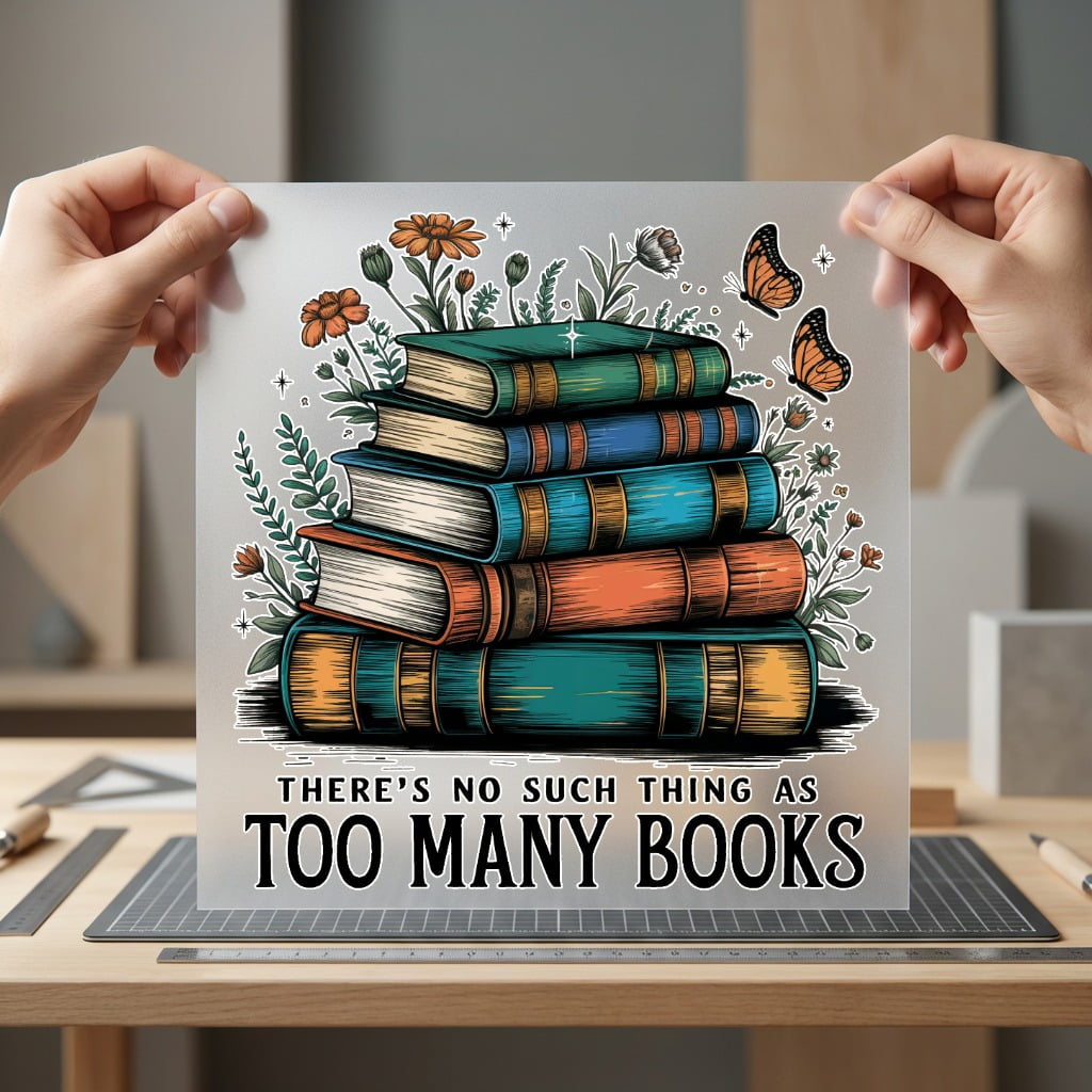 Too Many Books Vintage Vintage Butterfly Ready to Press DTF Transfer for Dtf