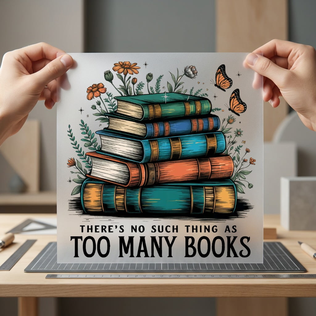 Too Many Books Vintage Vintage Butterfly Ready to Press DTF Transfer for Dtf