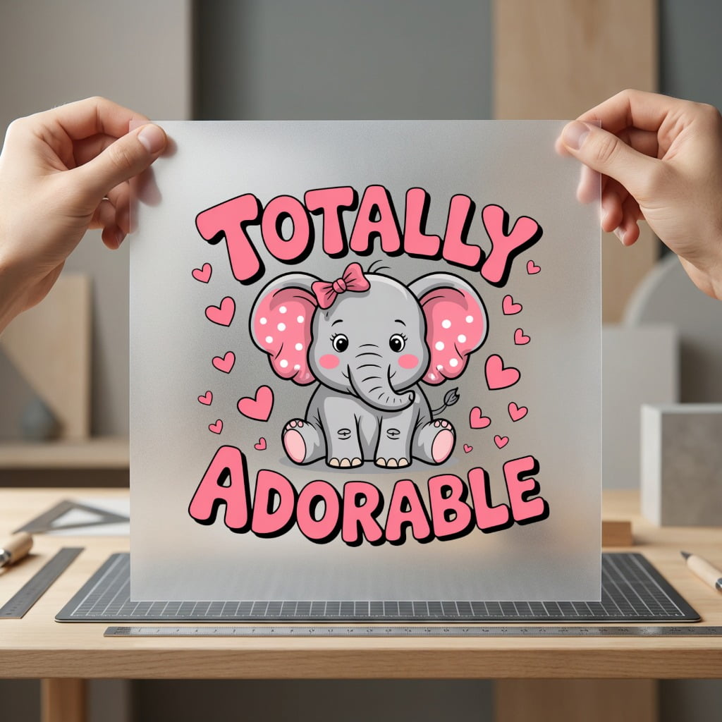 Totally Adorable Elephant Kawaii Mom Ready to Press DTF Transfer for Dtf