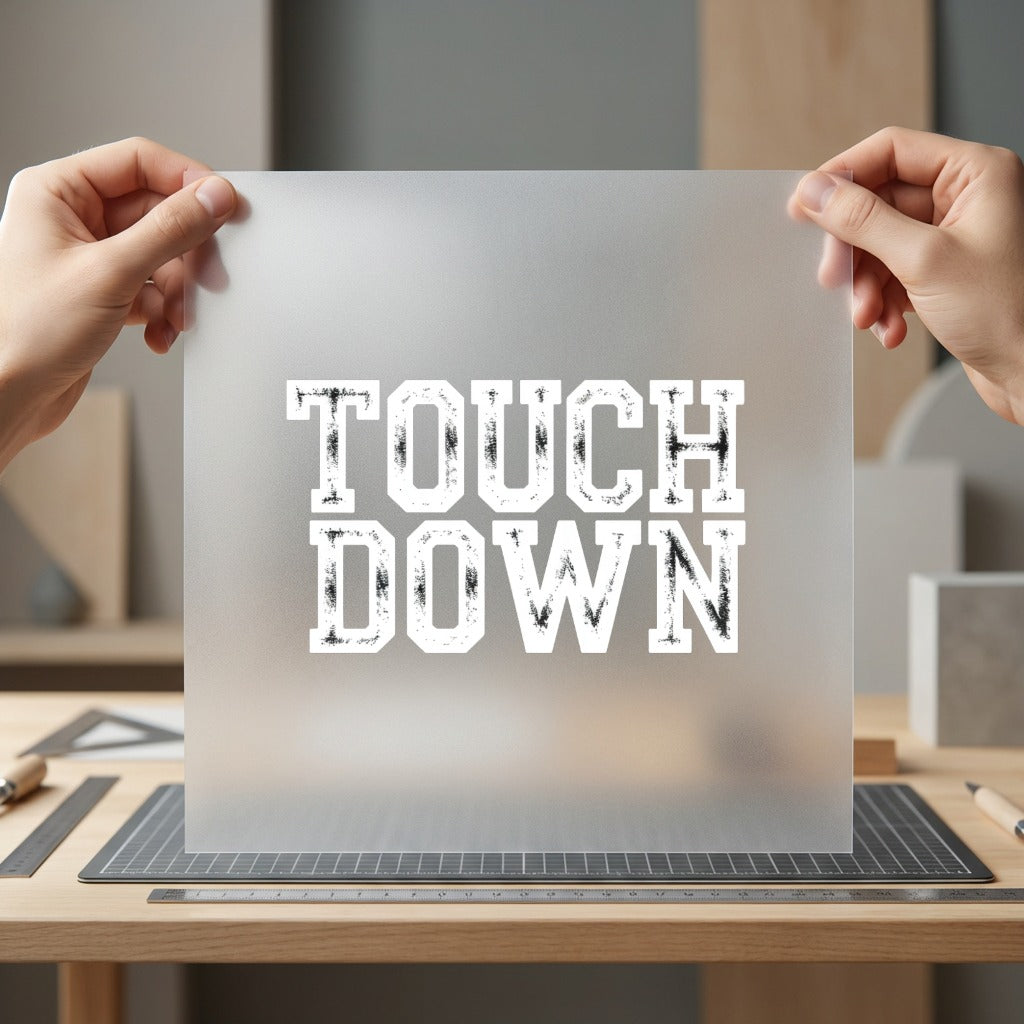 Touch Down Football Distressed Vintage Retro Ready to Press DTF Transfer for Dtf