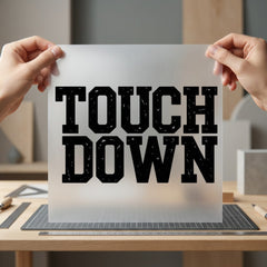 Touchdown Distressed Font Sports Mom Dad Ready to Press DTF Transfer for Dtf
