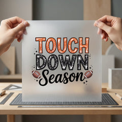 Touchdown Season Football Game Vintage Retro Ready to Press DTF Transfer for Dtf