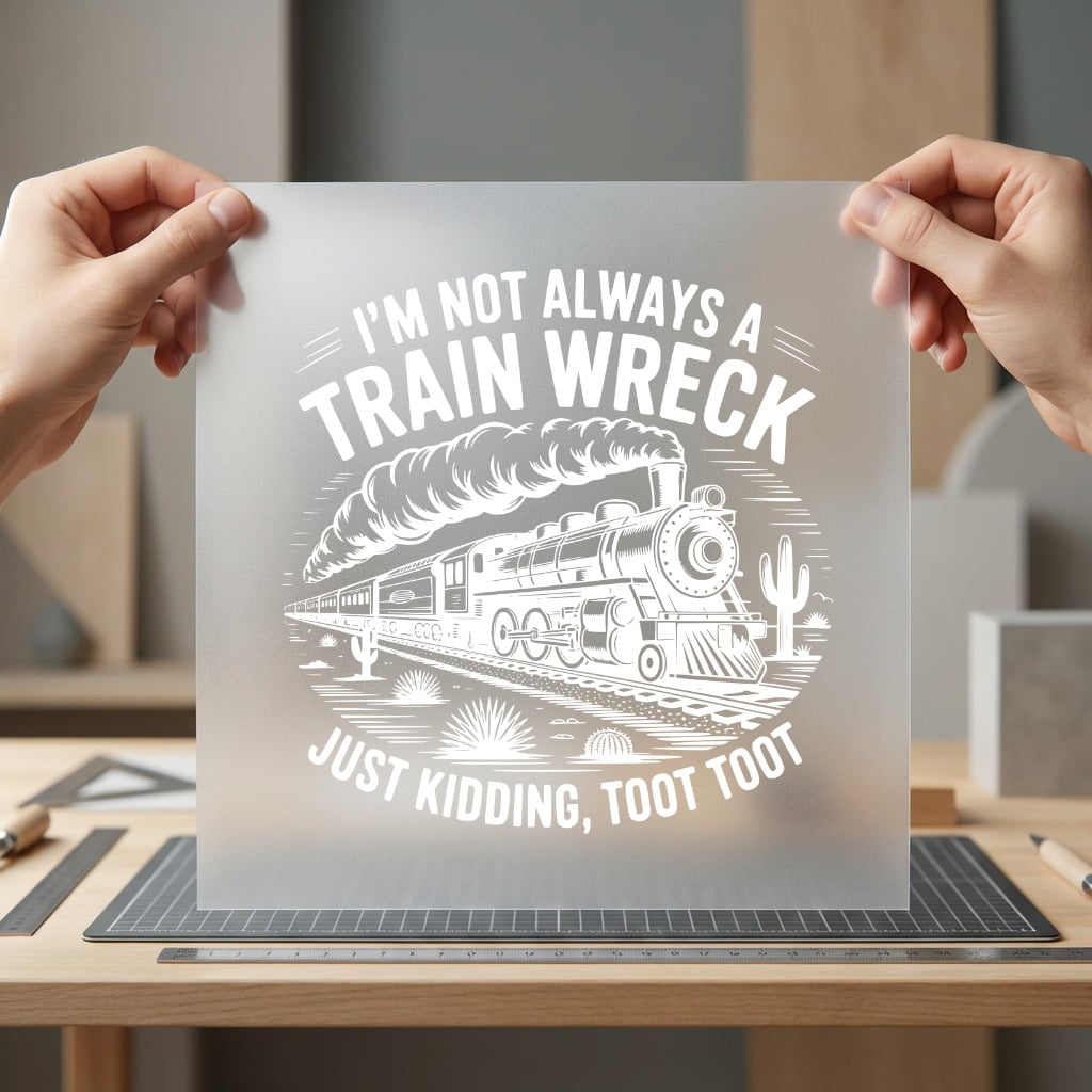 Train Wreck Quote Humorous Dad Funny Ready to Press DTF Transfer for Dtf