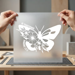 Transformed Butterfly Floral Scripture Christian Faith Ready to Press DTF Transfer for Dtf