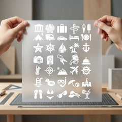 Travel Vacation Icons Adventure Summer Aesthetic Ready to Press DTF Transfer for Dtf