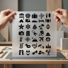 Travel Vacation Icons Adventure Summer Aesthetic Ready to Press DTF Transfer for Dtf