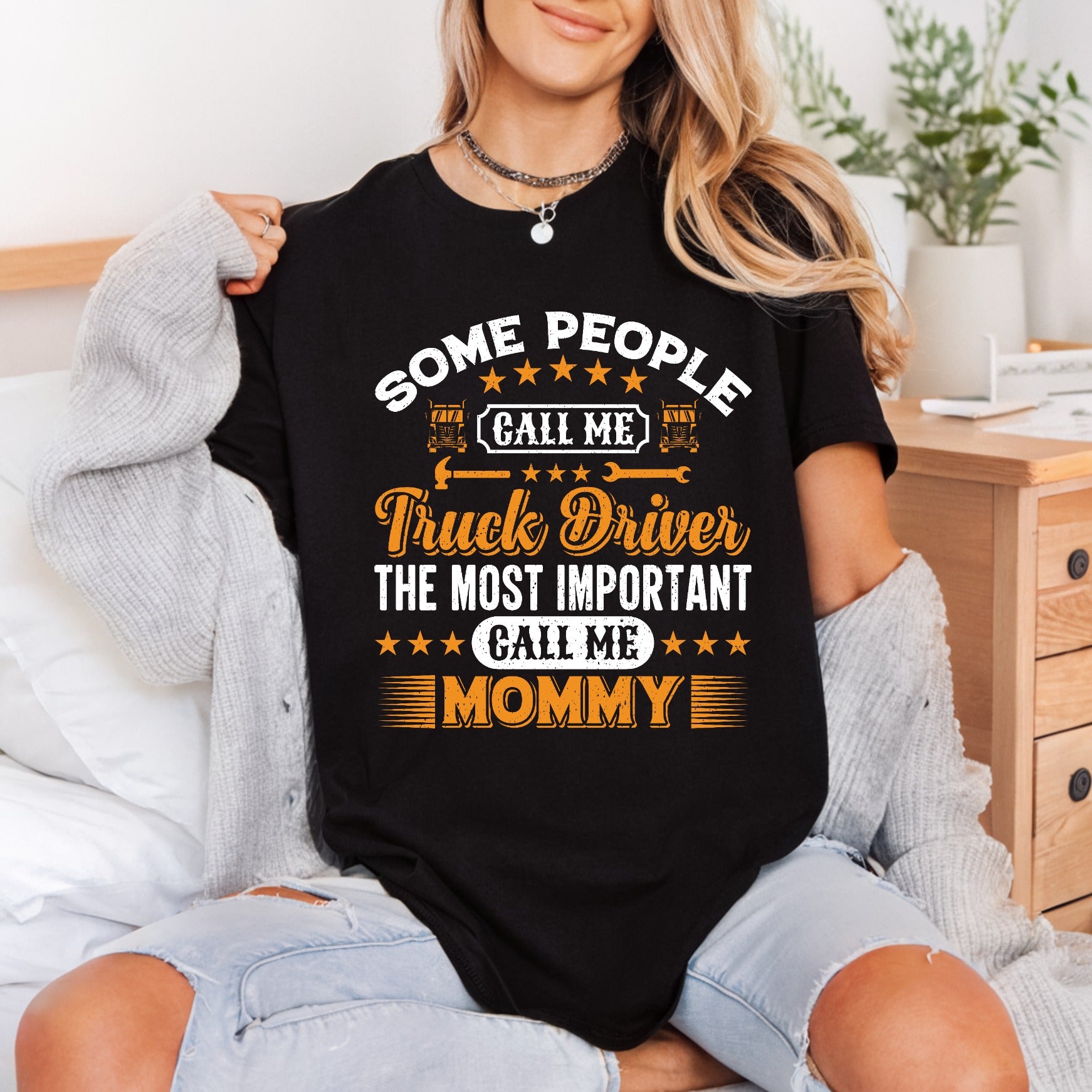 Trucker Mom Empowering Diy Mom Ready to Press DTF Transfer for Dtf