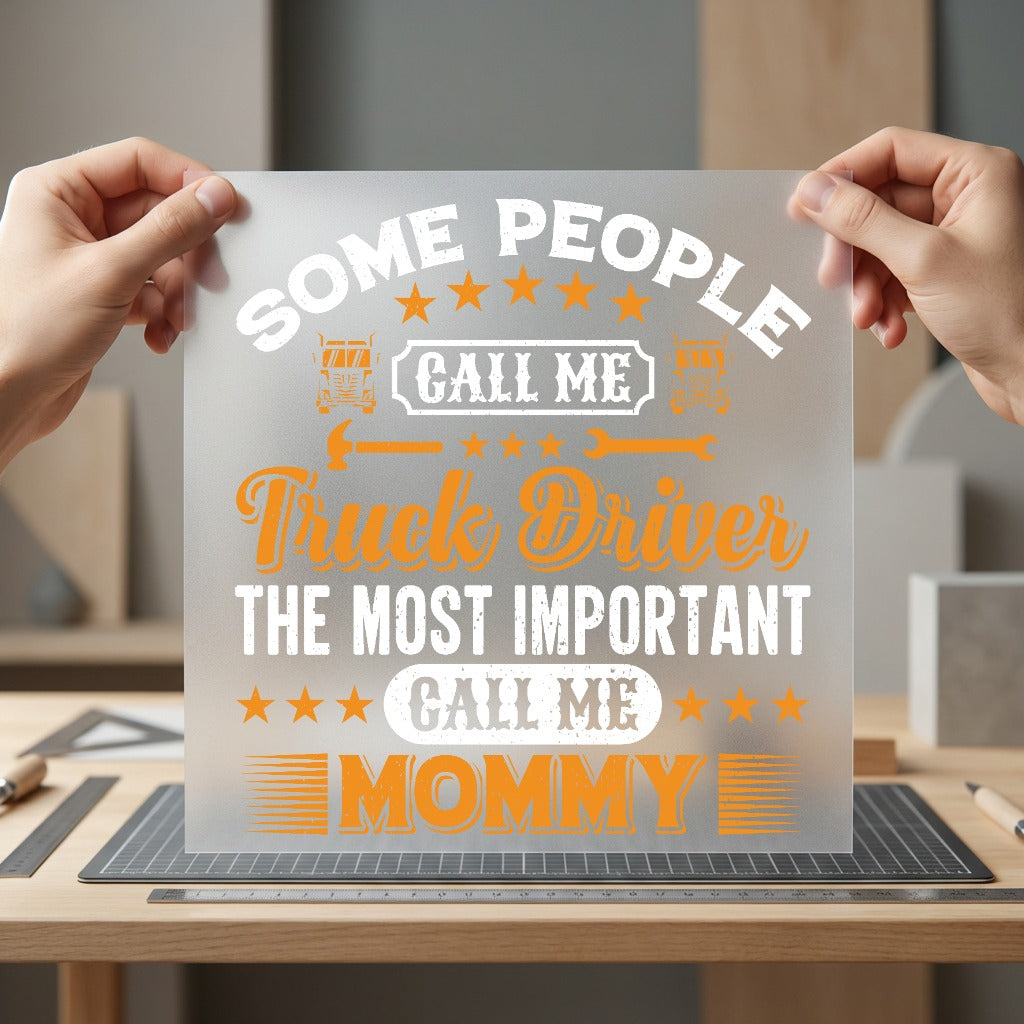 Trucker Mom Empowering Diy Mom Ready to Press DTF Transfer for Dtf