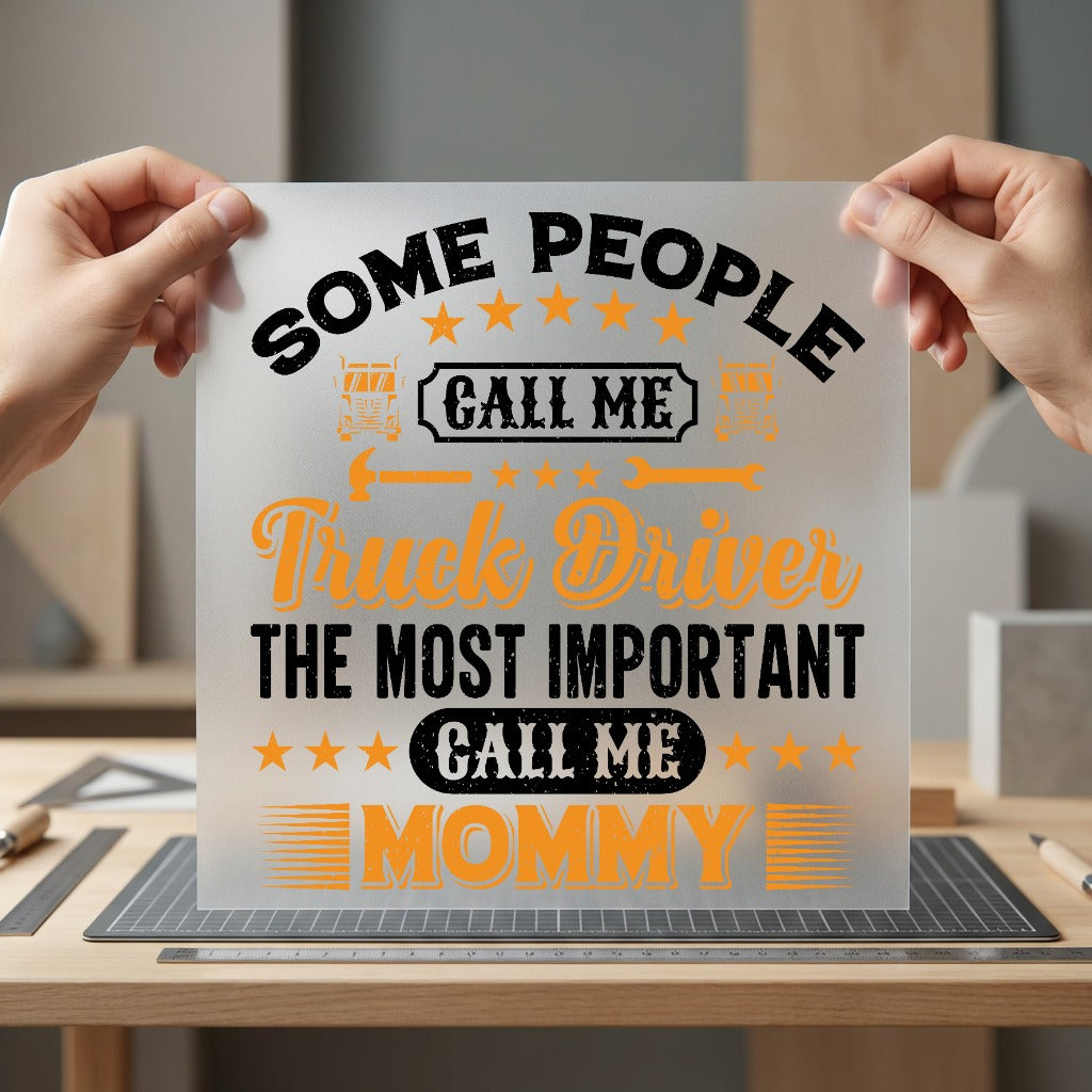Trucker Mom Empowering Diy Mom Ready to Press DTF Transfer for Dtf