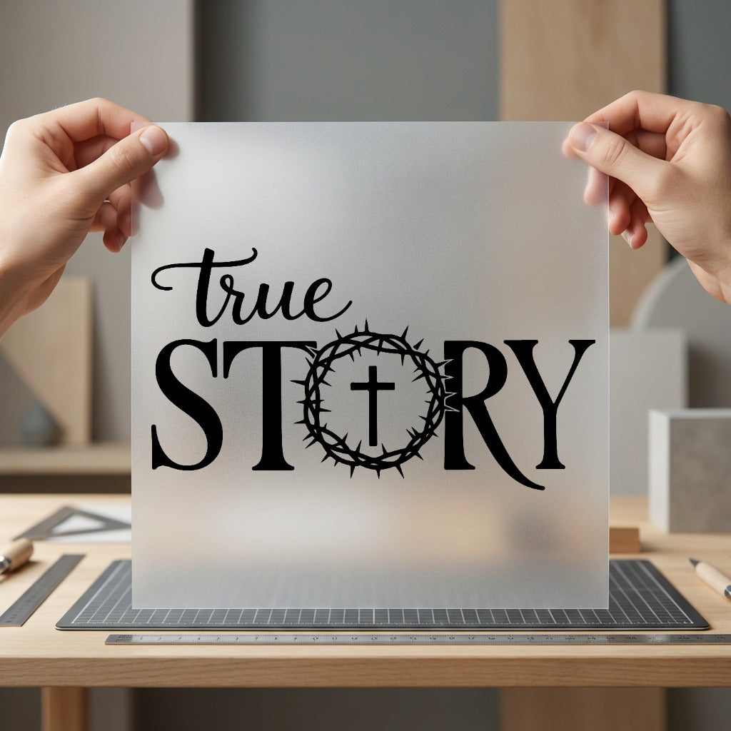 True Story Cross Christian Christian Faith Ready to Press DTF Transfer for Dtf
